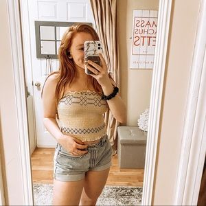 Urban Outfitters Smocked Tube Top